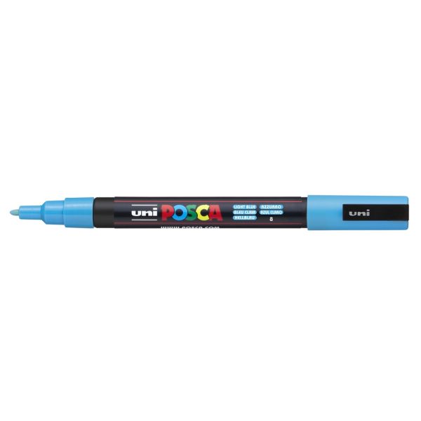 Dekormarker 0,9-1,3mm, Uni Posca PC-3M világoskék - Image 2