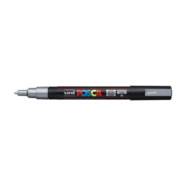 Dekormarker 0 9 1 3mm PC 3M Uni Posca ezust i255980