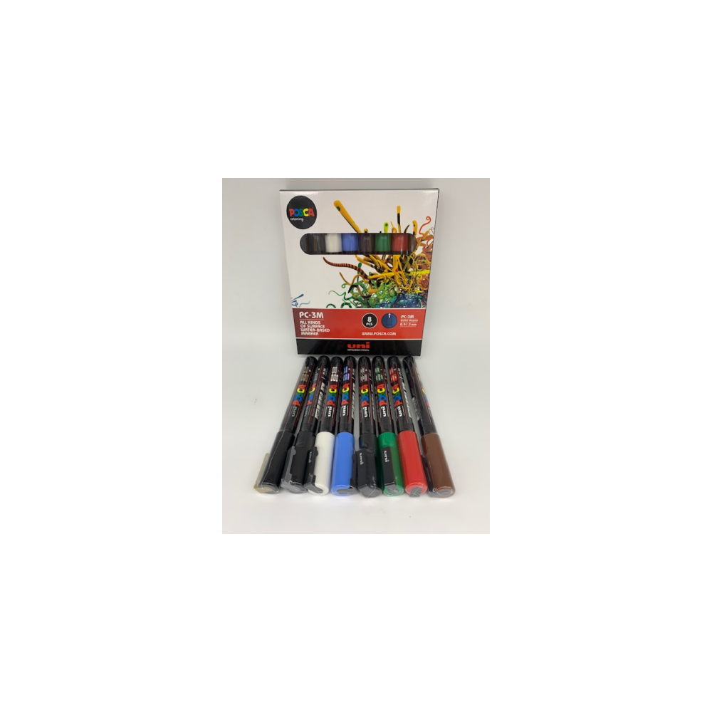 Dekormarker 0,9-1,3mm, Uni Posca PC-3M 8 db-os készlet, "HOLIDAY" 1 Dekormarker 0,9-1,3mm, Uni Posca PC-3M 8 db-os készlet, "HOLIDAY"