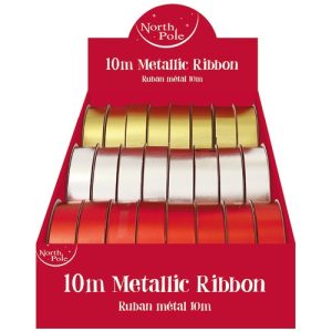 Dekorszalag Clairefontaine/Eurowrap 10m arany, ezüst, piros színben