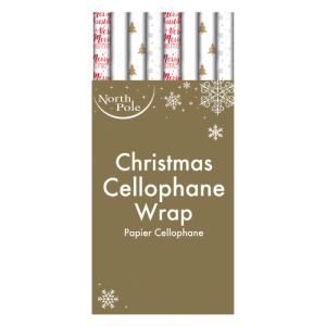 Díszcsomagoló tekercses Clairefontaine/Eurowrap 70x200 cm celofán karácsonyi, vegyes minták