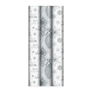 Díszcsomagoló tekercses Clairefontaine/Eurowrap 70x200 cm karácsonyi, metál vegyes minták