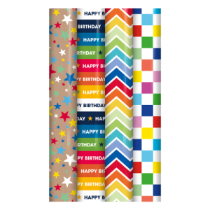Díszcsomagoló tekercses Clairefontaine/Eurowrap 70x300 cm 57g általános vegyes minták
