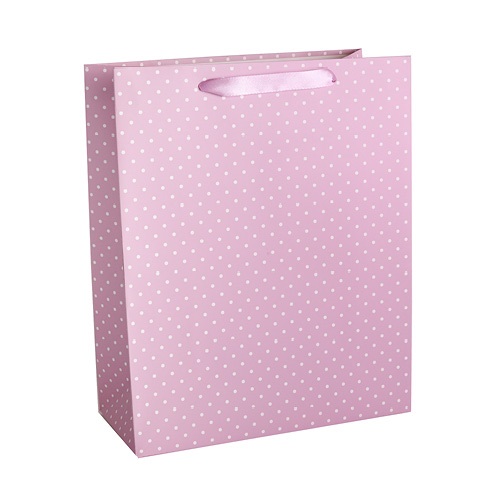 Dísztasak matt 26x32 cm rózsaszínű pöttyös 1 Dísztasak matt 26x32 cm rózsaszínű pöttyös