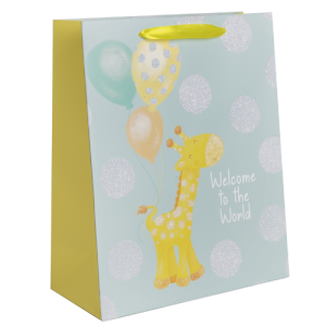 Dísztasak 26x32 cm zsiráffal