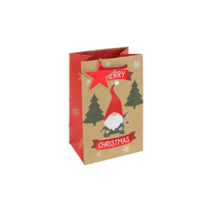 Dísztasak Clairefontaine/Eurowrap 12,7x20,3 cm karácsonyi manó kraft