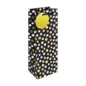 Dísztasak Clairefontaine/Eurowrap 12,7x35,5 cm boros, fekete, pöttyös