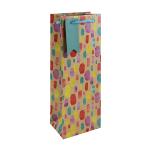 Dísztasak Clairefontaine/Eurowrap 12,7x35,5 cm boros, kraft, színes foltok