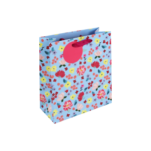 Dísztasak Clairefontaine/Eurowrap 21,5x25,3 cm világoskék virágos