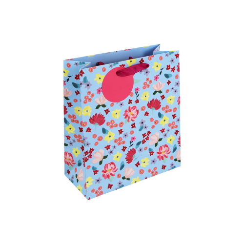 Dísztasak Clairefontaine/Eurowrap 21,5x25,3 cm világoskék virágos 1 Dísztasak Clairefontaine/Eurowrap 21,5x25,3 cm világoskék virágos