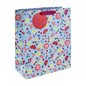 Dísztasak Clairefontaine/Eurowrap 26,5x33 cm világoskék virágos