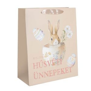 Dísztasak húsvéti 26x32 cm nyuszi kaspóban
