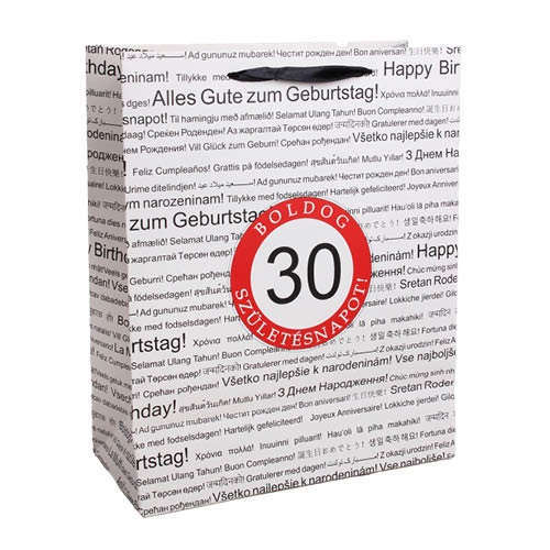 Dísztasak matt 11x14 cm fehér 30 éves 1 Dísztasak matt 11x14 cm fehér 30 éves