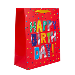 Dísztasak matt 18x23 cm Happy Birthday