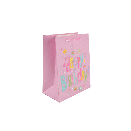 Dísztasak matt 18x23 cm lila Happy Birthday 1 Dísztasak matt 18x23 cm lila Happy Birthday