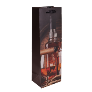 Dísztasak matt boros 12x36 cm szivar és konyak