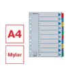 Regiszter, karton, A4, 1-10, ESSELTE "Mylar"