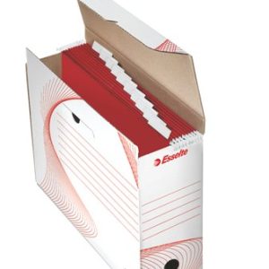 Archiválódoboz, karton, függőmappának, ESSELTE "Standard", fehér