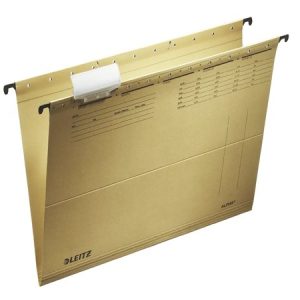 Függőmappa, karton, A4, LEITZ "Alpha Standard", natúr