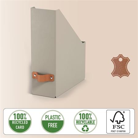 Iratpapucs, karton, 100 mm, LEITZ "Puro", homokbézs 3 Karton iratpapucsok