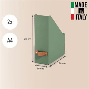 Iratpapucs, karton, 100 mm, LEITZ "Puro", zsályazöld