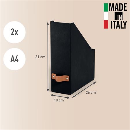 Iratpapucs, karton, 100 mm, LEITZ "Puro", fekete 2 Iratpapucs, karton, 100 mm, LEITZ "Puro", fekete