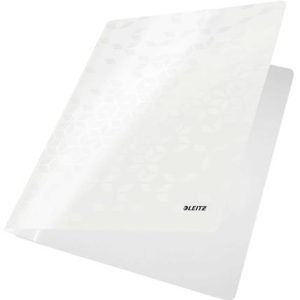 Gyorsfűző, laminált karton, A4, LEITZ "Wow", fehér
