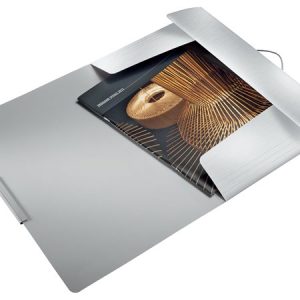 Gumis mappa, PP, A4, LEITZ "Style", kristályfehér