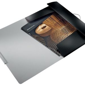 Gumis mappa, PP, A4, LEITZ "Style", szaténfekete