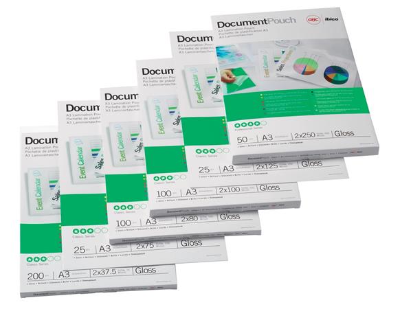 Meleglamináló fólia, 75 mikron, A3, matt, GBC 2 Meleglamináló fólia, 75 mikron, A3, matt, GBC