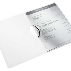 Gyorsfűző, klipes, PP, A4, LEITZ "Wow ColorClip", fekete