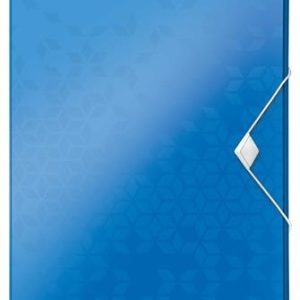 Gumis mappa, 30 mm, PP, A4, LEITZ "Wow Jumbo", kék