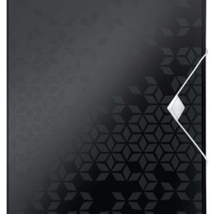 Gumis mappa, 30 mm, PP, A4, LEITZ "Wow Jumbo", fekete