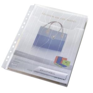 Genotherm, lefűzhető, A4, 200 mikron, füllel, LEITZ "CombiFile Jumbo", áttetsző