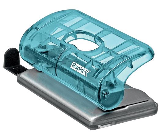 Lyukasztó, mini, kétlyukú, 10 lap, RAPID, "Colour`Breeze", kék 1 RAPID