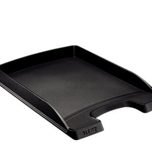 Irattálca, műanyag, vékony, LEITZ "Plus", fekete