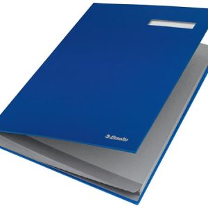 Aláírókönyv, A4, 20 részes, karton, ESSELTE, kék