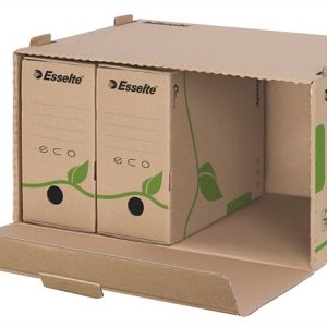 Archiválókonténer, újrahasznosított karton, előre nyíló, ESSELTE "Eco", barna