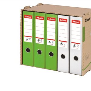 Archiválókonténer, újrahasznosított karton, iratrendezőnek, ESSELTE "Eco", barna