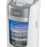 Iratmegsemmisítő, mikrokonfetti, 6 lap, LEITZ "IQ OptiMax Home Office 225 P5"