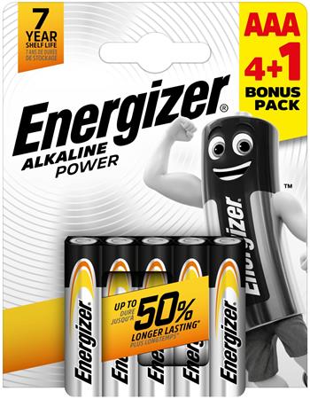 Elem, AAA mikro, 4+1 db, ENERGIZER "Alkaline Power" 1 ENERGIZER