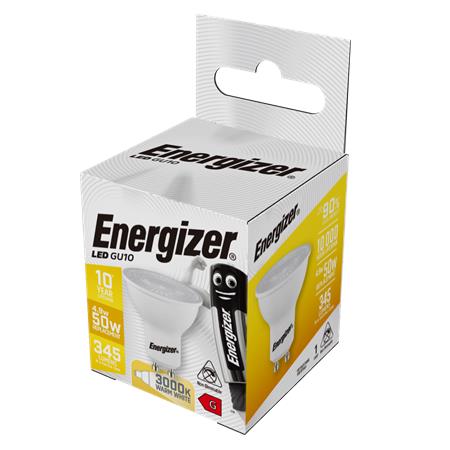 LED izzó, GU10 spot, 4,9W (50W), 345lm, 3000K, ENERGIZER 2 LED izzó, GU10 spot, 4,9W (50W), 345lm, 3000K, ENERGIZER