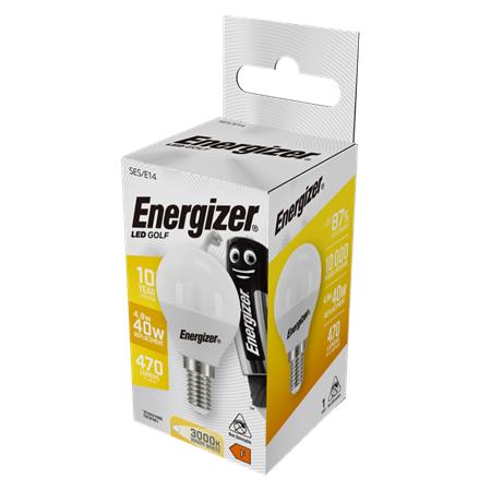 LED izzó, E14, golf gömb, 4,9W (40W), 470lm, 3000K, ENERGIZER 2 LED izzó, E14, golf gömb, 4,9W (40W), 470lm, 3000K, ENERGIZER