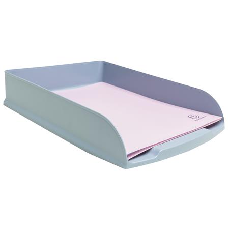 Irattálca, műanyag, EXACOMPTA "COMBO Styli AutentiK", kékesszürke 3 Irattálcák és irattálca kiegészítők