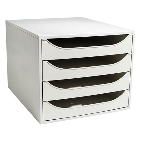 Irattároló, műanyag, 4 fiókos, EXACOMPTA "Ecobox Office", szürke-szürke 1 EXACOMPTA