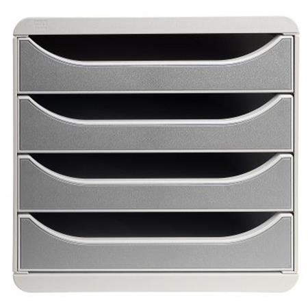 Irattároló, műanyag, 4 fiókos, EXACOMPTA "Big-Box Office", szürke 2 Irattároló, műanyag, 4 fiókos, EXACOMPTA "Big-Box Office", szürke