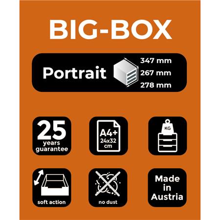 Irattároló, műanyag, 4 fiókos, EXACOMPTA "Big-Box Office", szürke 4 Irattároló, műanyag, 4 fiókos, EXACOMPTA "Big-Box Office", szürke - Image 4