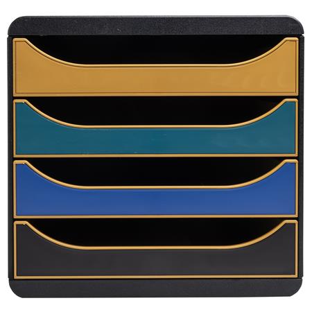 Irattároló, műanyag, 4 fiókos, EXACOMPTA "Big-Box Neo Deco" 1 EXACOMPTA