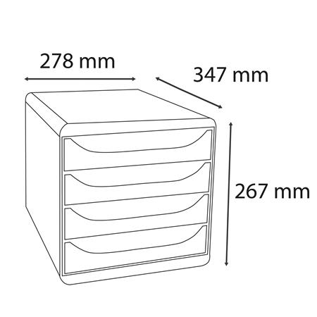 Irattároló, műanyag, 4 fiókos, EXACOMPTA "Big-Box Neo Deco" 4 Irattároló, műanyag, 4 fiókos, EXACOMPTA "Big-Box Neo Deco" - Image 4