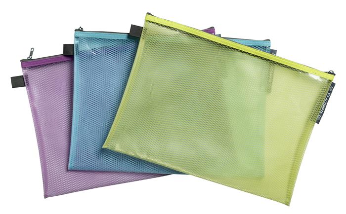 Rendszerező tasak, cipzáras, hálós, A4, EXACOMPTA "Pop`NCo", vegyes 1 EXACOMPTA